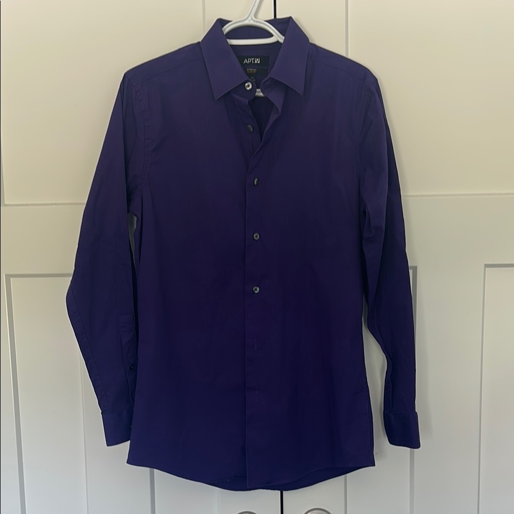 Apt. 9 Purple Dress Shirt Classic Style
